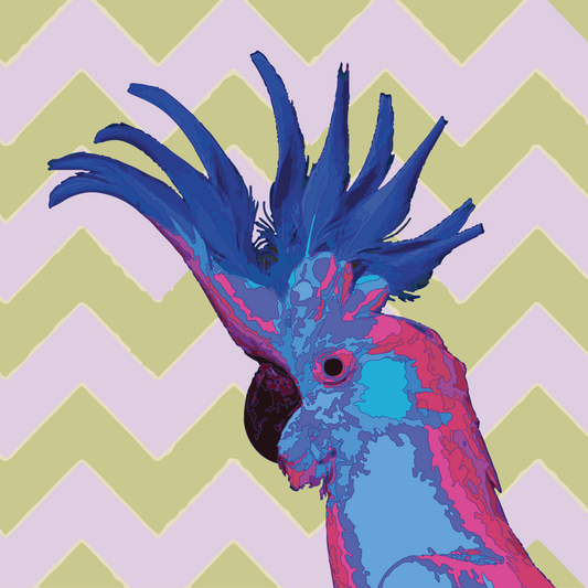 CANVAS PRINT: COCKY BLUE