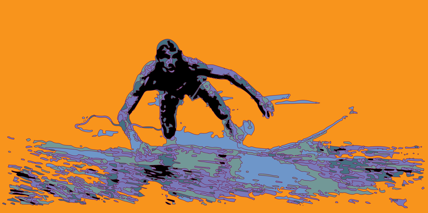 CANVAS PRINT: MP ORANGE STENCIL